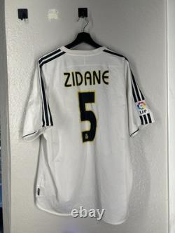 Real Madrid 2003/2004 Home Football Shirt Jersey Adidas #5 Zidane Size XL