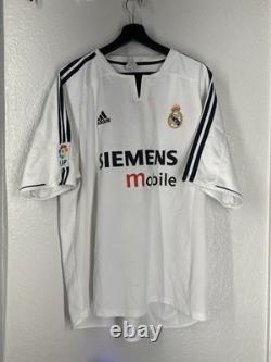 Real Madrid 2003/2004 Home Football Shirt Jersey Adidas #5 Zidane Size XL
