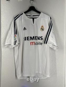 Real Madrid 2003/2004 Home Football Shirt Jersey Adidas #5 Zidane Size XL