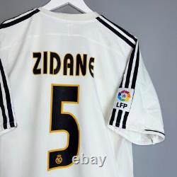 Real Madrid 2003/2004 Home Football Shirt Jersey Adidas #5 Zidane Size XL