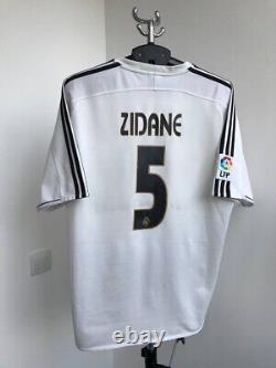 Real Madrid 2003 2004 Home Football Shirt Jersey Adidas Vintage Zidane #5 Rare