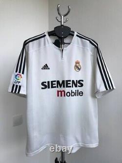 Real Madrid 2003 2004 Home Football Shirt Jersey Adidas Vintage Zidane #5 Rare