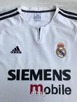 Real Madrid 2003 2004 Home Football Shirt Jersey Adidas Vintage Zidane #5 Rare