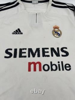 Real Madrid 2003/2004 Home Ronaldo #9 Authentic Adidas Jersey L Men White