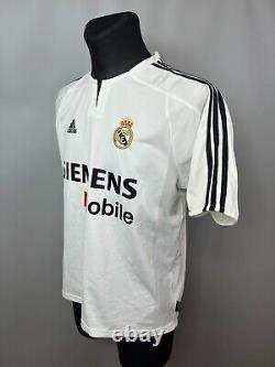 Real Madrid 2003 2004 R Carlos Home Shirt Football Soccer Jersey Adidas Size M