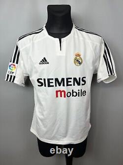 Real Madrid 2003 2004 R Carlos Home Shirt Football Soccer Jersey Adidas Size M