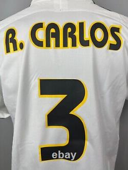 Real Madrid 2003 2004 R Carlos Home Shirt Football Soccer Jersey Adidas Size M