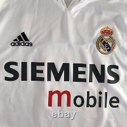 Real Madrid 2004/05 Home Soccer Jersey Large David Beckham Adidas Camiseta VTG