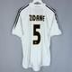 Real Madrid 2004 2005 Home Football Shirt Soccer Jersey Adidas 367842 #5 Zidane