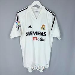 Real Madrid 2004 2005 Home Football Shirt Soccer Jersey Adidas 367842 #5 Zidane