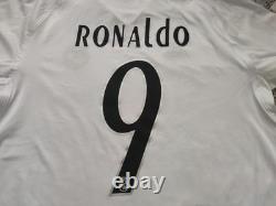 Real Madrid 2005/2006 Champions League #9 Ronaldo jersey adidas white XL