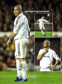 Real Madrid 2005/2006 Champions League #9 Ronaldo jersey adidas white XL