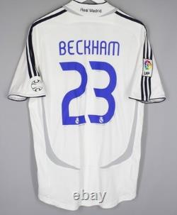 Real Madrid 2006/2007 Home Football Shirt Adidas Soccer Jersey #23 Beckham