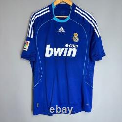 Real Madrid 2008 2009 Away Football Shirt Soccer Jersey Adidas #4 Sergio Ramos