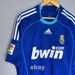 Real Madrid 2008 2009 Away Football Shirt Soccer Jersey Adidas #4 Sergio Ramos