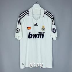 Real Madrid 2008 2009 Home Football Shirt Soccer Jersey Adidas #14 Guti Haz