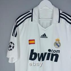 Real Madrid 2008 2009 Home Football Shirt Soccer Jersey Adidas #14 Guti Haz