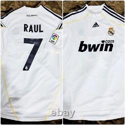 Real Madrid 2009/10 Raul Jersey #7 Adidas Home Raúl Gonzalez Large Shirt Size L