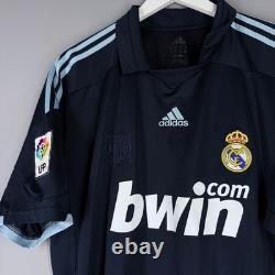 Real Madrid 2009 2010 Away Adidas Football Soccer Shirt Jersey Men #9 Ronaldo