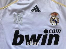 Real Madrid 2009 2010 Home Adidas Football Soccer Shirt Jersey Camiseta #9 Ronal