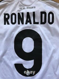 Real Madrid 2009 2010 Home Adidas Football Soccer Shirt Jersey Camiseta #9 Ronal