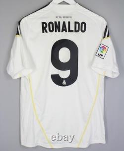 Real Madrid 2009 2010 Home Adidas Football Soccer Shirt Jersey Men #9 Ronaldo