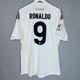 Real Madrid 2009 2010 Home Adidas Football Soccer Shirt Jersey Men #9 Ronaldo