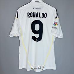 Real Madrid 2009 2010 Home Adidas Football Soccer Shirt Jersey Men #9 Ronaldo