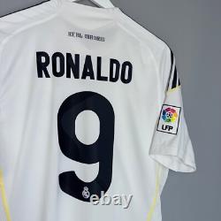 Real Madrid 2009 2010 Home Adidas Football Soccer Shirt Jersey Men #9 Ronaldo