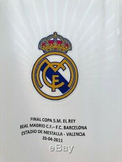 Real Madrid 2010-2011 Ronaldo Final Copa del Rey Formotion player issue jersey