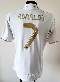Real Madrid 2011 2012 Home football Adidas shirt #7 Ronaldo size Large Adult