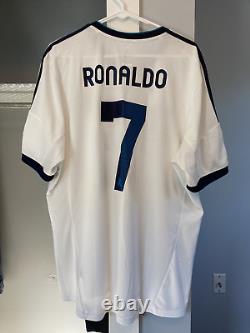 Real Madrid 2012/13 Home Soccer Jersey CRISTIANO RONALDO #7 Adidas Men's Size XL