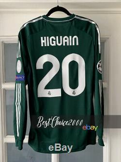 Real Madrid 2012 2013 (L) Match Issue Shirt Higuain UCL LS Player Jersey