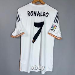Real Madrid 2013 2014 Home Footbal Shirt Soccer Jersey Adidas #7 Ronaldo M