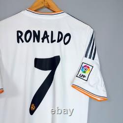Real Madrid 2013 2014 Home Footbal Shirt Soccer Jersey Adidas #7 Ronaldo M