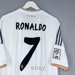 Real Madrid 2013 2014 Home Footbal Shirt Soccer Jersey Adidas #7 Ronaldo XXL