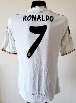 Real Madrid 2013 2014 Home football Adidas shirt #7 Ronaldo size Large
