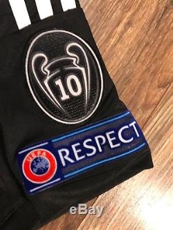 Real Madrid 2014-15 3RD Football Soccer Jersey Shirt ALTERNATE Y3 DRAGON Black M