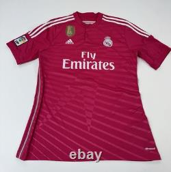 Real Madrid 2014/15 Away Soccer Jersey PEPE #3 Adidas Pink Men's Size L