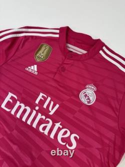 Real Madrid 2014/15 Away Soccer Jersey PEPE #3 Adidas Pink Men's Size L