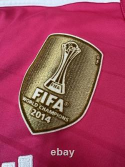 Real Madrid 2014/15 Away Soccer Jersey PEPE #3 Adidas Pink Men's Size L