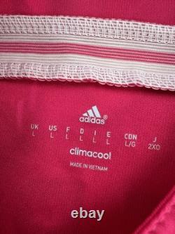 Real Madrid 2014/15 Away Soccer Jersey PEPE #3 Adidas Pink Men's Size L