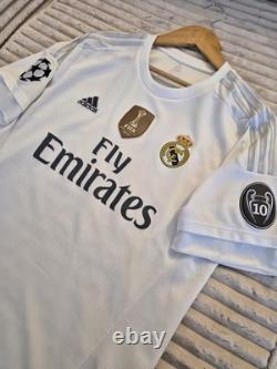 Real Madrid 2014-15 Home Jersey La Décima Size L Authentic
