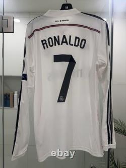 Real Madrid 2014/15 Ronaldo Home Long Sleeve Jersey Medium