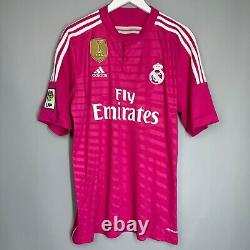 Real Madrid 2014 2015 Away Pink Football Shirt Jersey #7 Ronaldo Size L