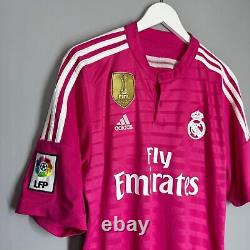 Real Madrid 2014 2015 Away Pink Football Shirt Jersey #7 Ronaldo Size L