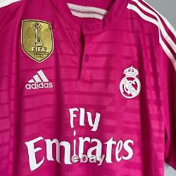 Real Madrid 2014 2015 Away Pink Football Shirt Jersey #7 Ronaldo Size L