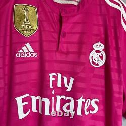 Real Madrid 2014 2015 Away Pink Football Shirt Jersey #7 Ronaldo Size L