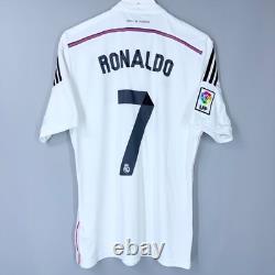 Real Madrid 2014 2015 Home Football Shirt Jersey #7 Ronaldo Size M Camiseta