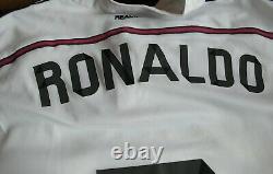 Real Madrid 2014-2015 Home football shirt jersey player Issue adizero #7 Ronaldo